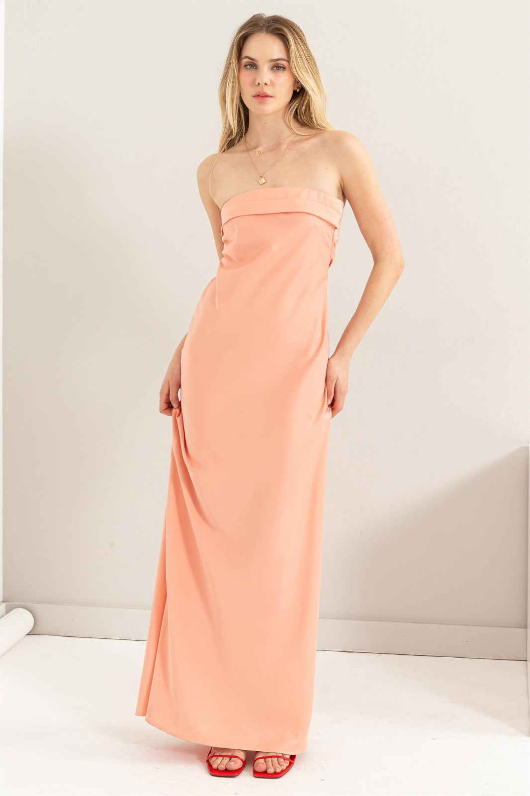 Peach Maxi Dress